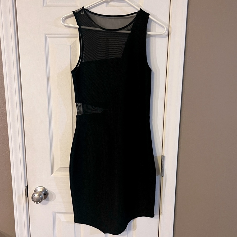 Little Black Dress with Sheet Cut-Outs